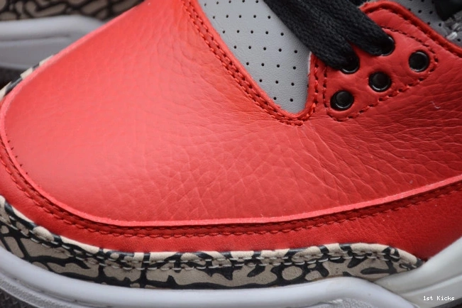 1st Kicks Shoes Air Cement 3 Red Jordan CK5692-600 0812